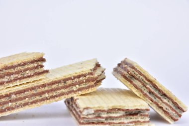 Çikolata waffle yakın çekim 