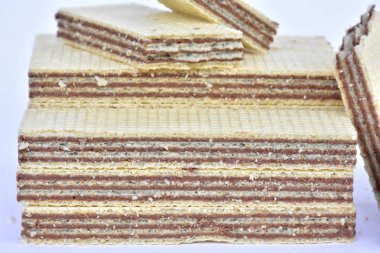 Çikolata waffle yakın çekim 