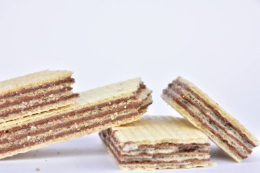 Çikolata waffle yakın çekim 