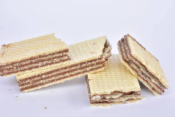 Çikolata waffle yakın çekim 