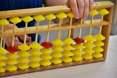 parmaklar ve abaküs yakın 