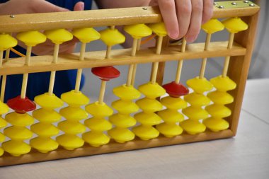 parmaklar ve abaküs yakın 