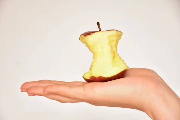 Hand Apple Close — Stock Photo, Image