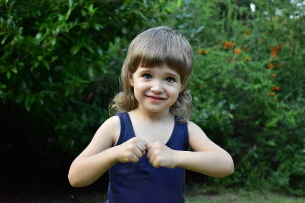 Hermoso Retrato Niño Cerca — Foto de Stock