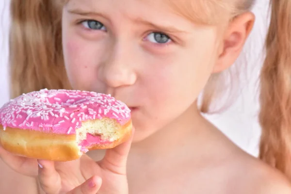 Дівчина Донькою Крупним Планом Портрет — стокове фото