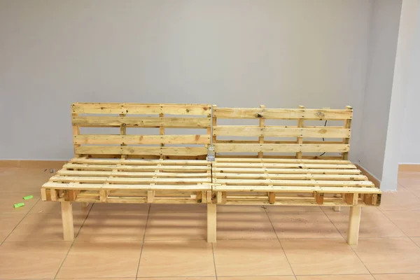 sofa made of wooden pallets,