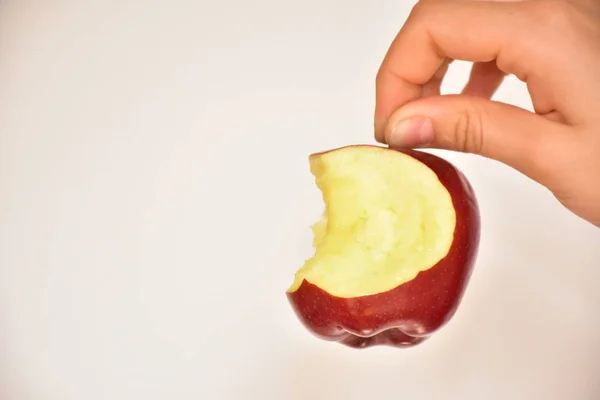 Hand Apple Close — Stock Photo, Image