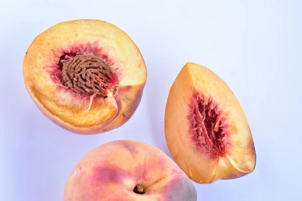 Ripe Peaches Close — Stock Photo, Image