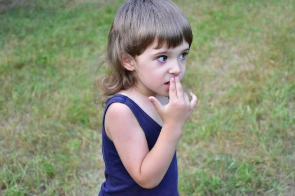 Mooi Portret Van Een Kind Close — Stockfoto