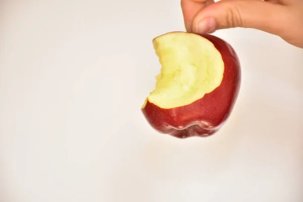 Hand Apple Close — Stock Photo, Image