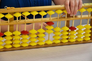 parmaklar ve abaküs yakın 