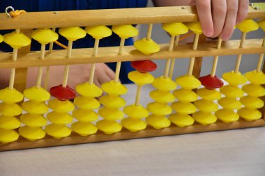 parmaklar ve abaküs yakın 