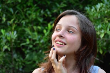 parkta kız yakın portre kadar 