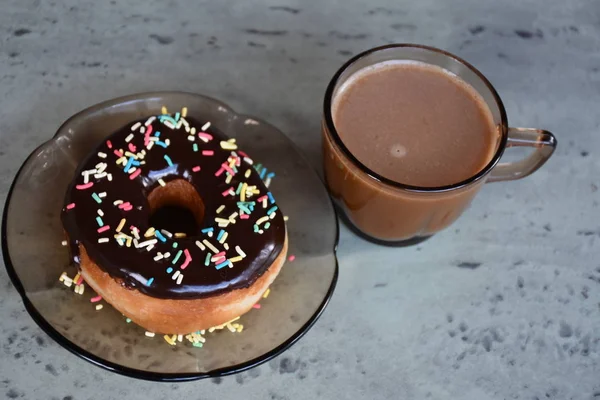 Donut Coffee Close — Stock Photo, Image