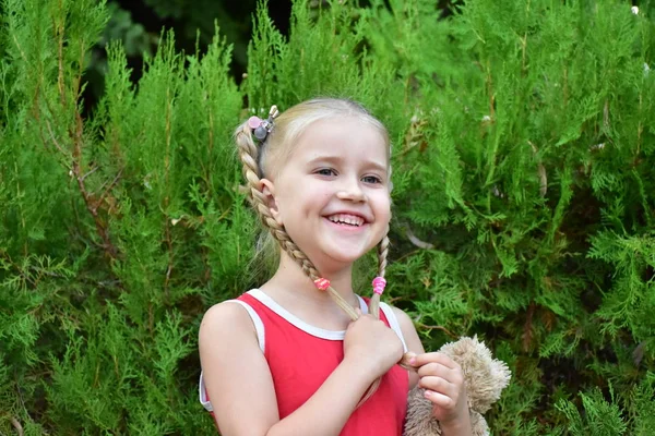 Close Portrait Cute Little Girl — Stock Photo, Image