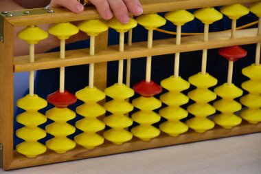 parmaklar ve abaküs yakın 