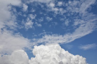 Mavi gökyüzü ve beyaz bulutlar