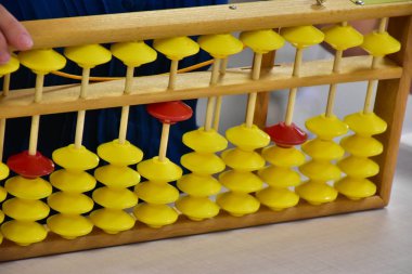 parmaklar ve abaküs yakın 