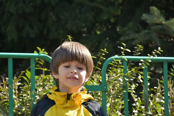 Crianças Brincam Parque Infantil — Fotografia de Stock