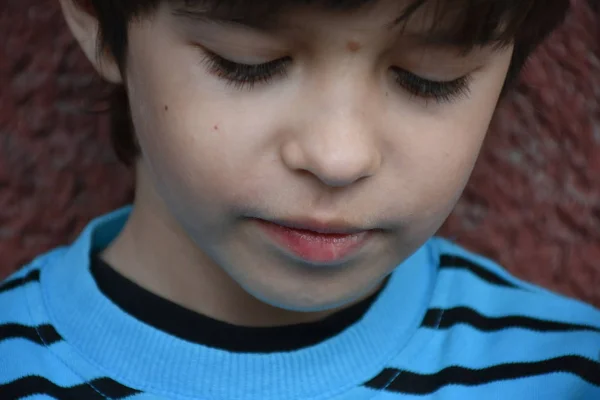 Beautiful Portrait Little Boy Smile — Stock Photo, Image