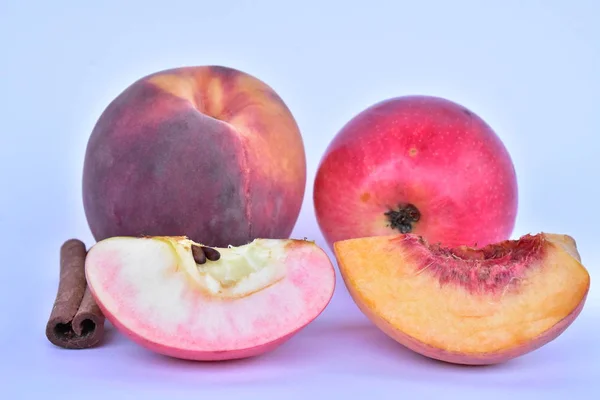 Ripe Peaches Close — Stock Photo, Image