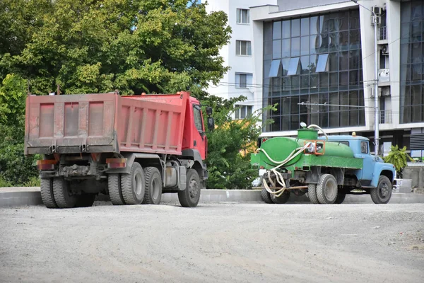 Gros Camions Sales Sur Route — Photo