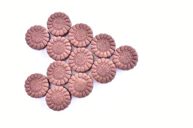 yuvarlak çikolata kurabiye yakın çekim 