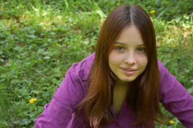 parkta kız yakın portre kadar 