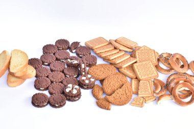 farklı kurabiye çeşitli yakın çekim 