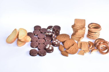 farklı kurabiye çeşitli yakın çekim