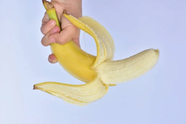 Banan Handen Nära Håll — Stockfoto