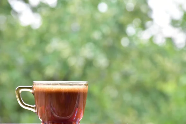 Tazza Caffè Sullo Sfondo — Foto Stock