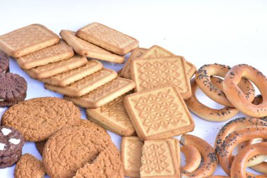 farklı kurabiye çeşitli yakın çekim 