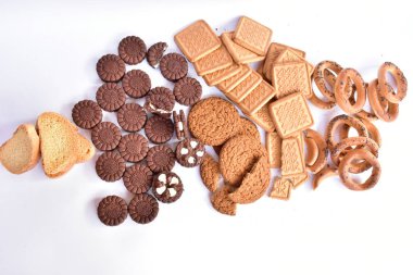 farklı kurabiye çeşitli yakın çekim 