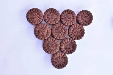 yuvarlak çikolata kurabiye yakın çekim 