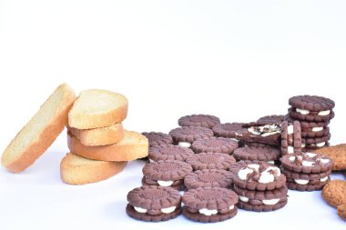 farklı kurabiye çeşitli yakın çekim 