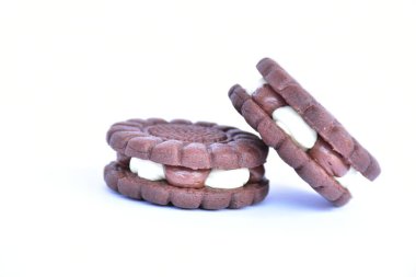 yuvarlak çikolata kurabiye yakın çekim 