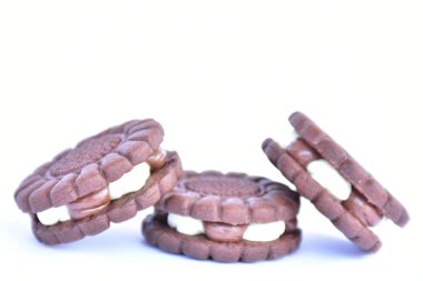 yuvarlak çikolata kurabiye yakın çekim 