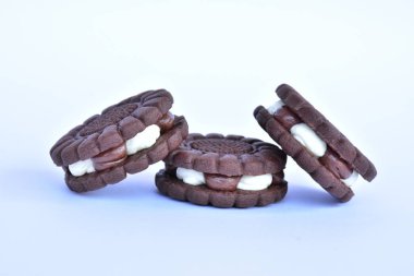 yuvarlak çikolata kurabiye yakın çekim 