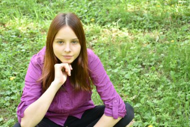 parkta kız yakın portre kadar 