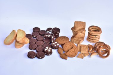 farklı kurabiye çeşitli yakın çekim