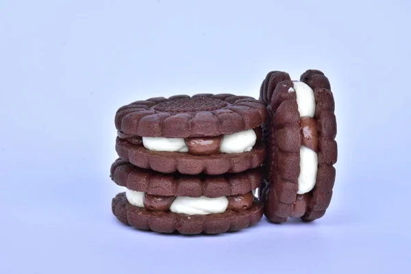 Deliciosas Galletas Chocolate Cerca — Foto de Stock