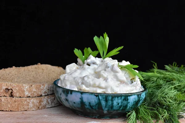 Traditioneller Russischer Salat Aus Nächster Nähe — Stockfoto