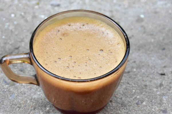 Tasse Kaffee Auf Hintergrund — Stockfoto