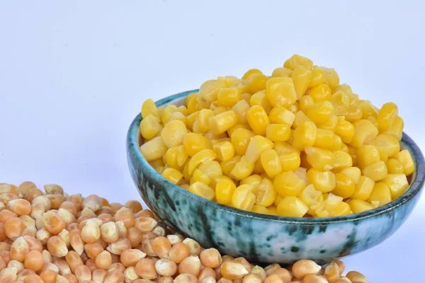 Raw Boiled Corn Seeds — Stock Photo, Image