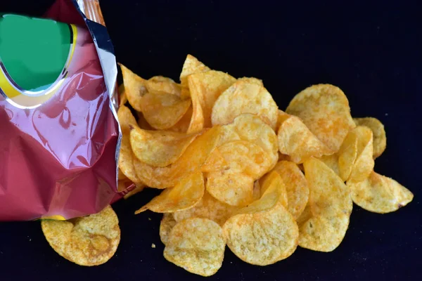 Potato Chips Close — Stockfoto