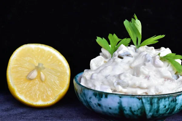 Traditioneller Russischer Salat Aus Nächster Nähe — Stockfoto