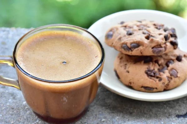 Una Taza Galletas Café Chocolate — Foto de Stock