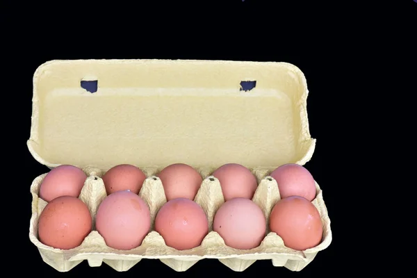 Büyük Tavuk Yumurtası Kutusunda — Stok fotoğraf