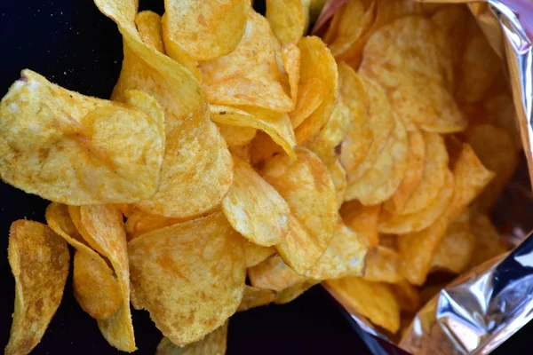 Burgonya Chips Közelről — Stock Fotó